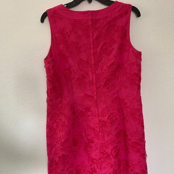 Talbots Pink Floral Raised Floral Embroidered Dress - Picture 9 of 10